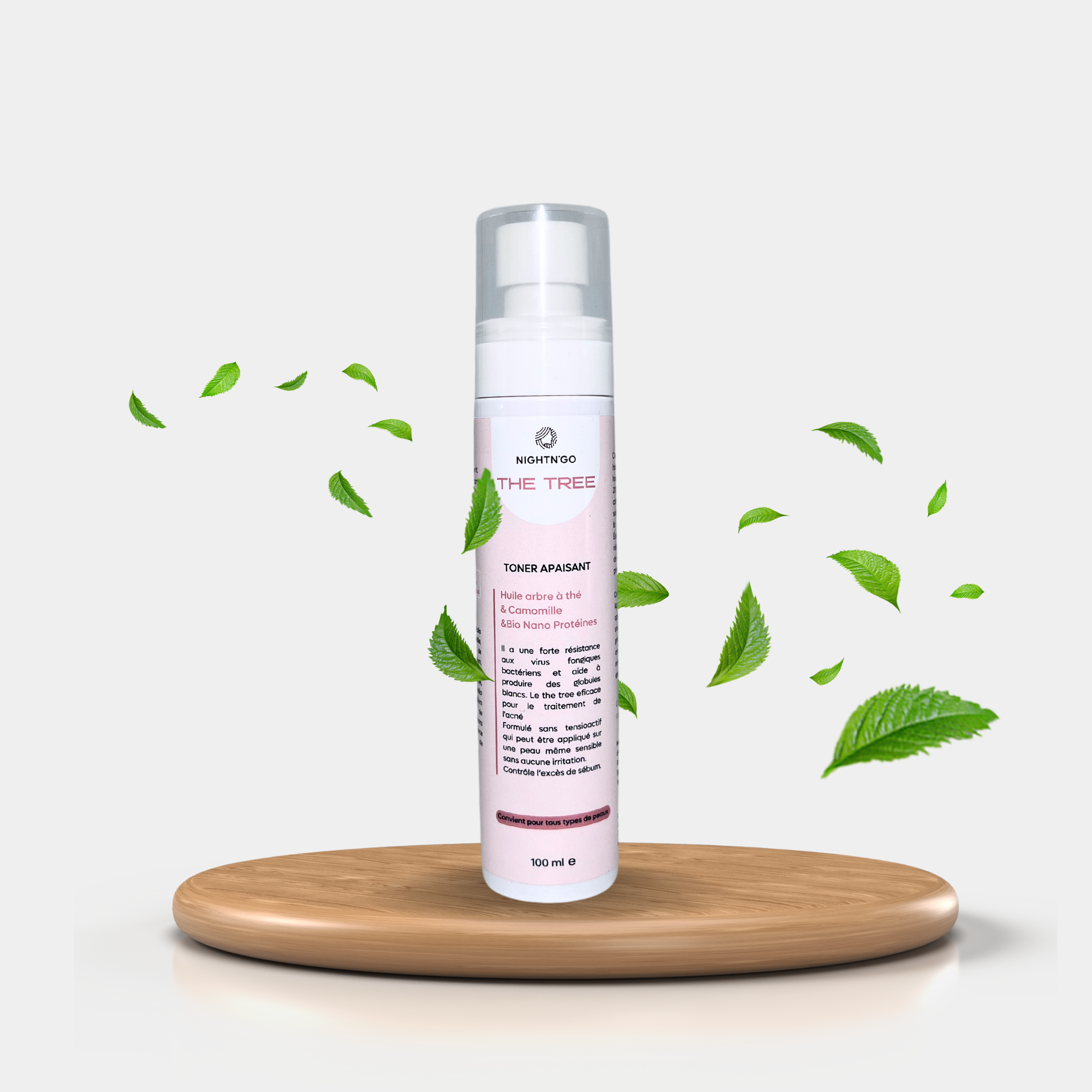 toner arbre à thé, lotion apaisante, huile arbre à thé, anti-acné, dmcell, stayve, tea tree
