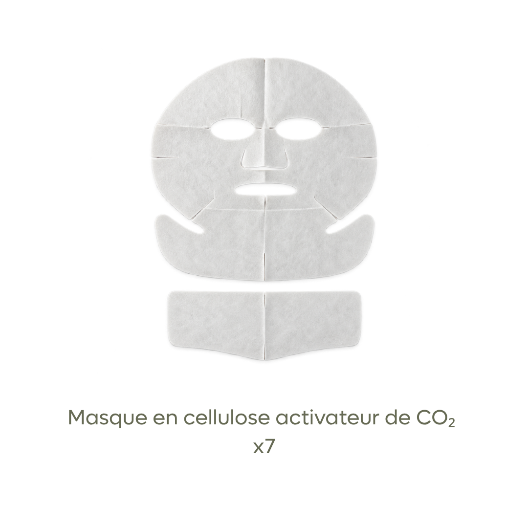 Masque en cellulose activateur de CO2