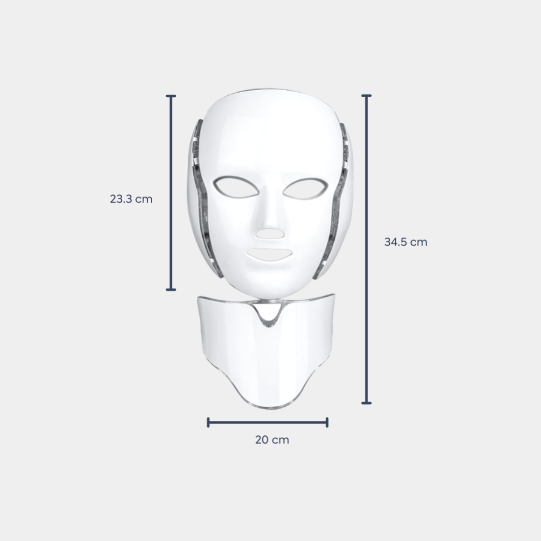 masque led photomodulation, masque led, lumineux, masque visage et cou, lumineux, led affection cutanées.
