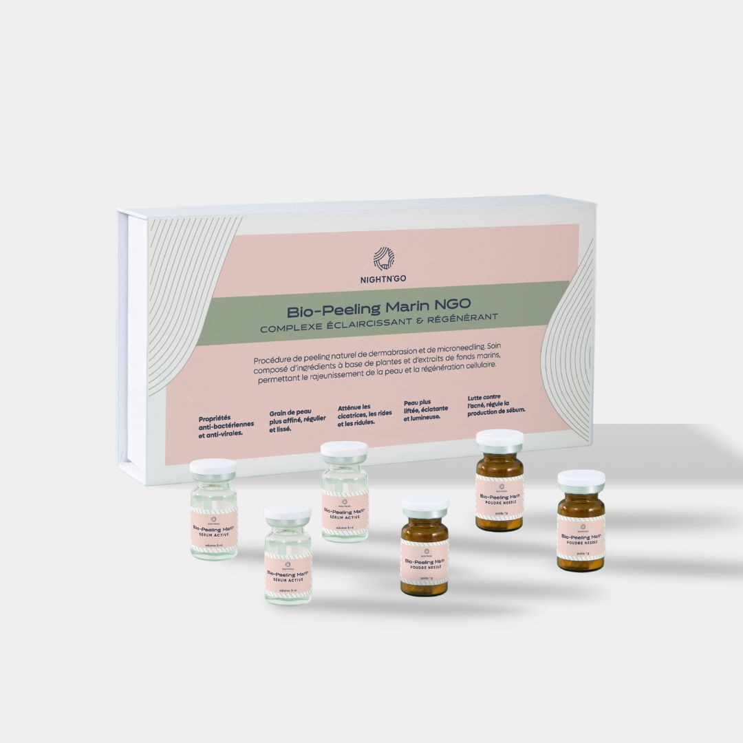 Peeling, spicules, sérum blanchiment, dmcell, stayve, peau blanchiment, hyper pigmentation, taches brune, anti-acné, peeling aux algues, peeling zena, bio microneedling, bio peeling marin