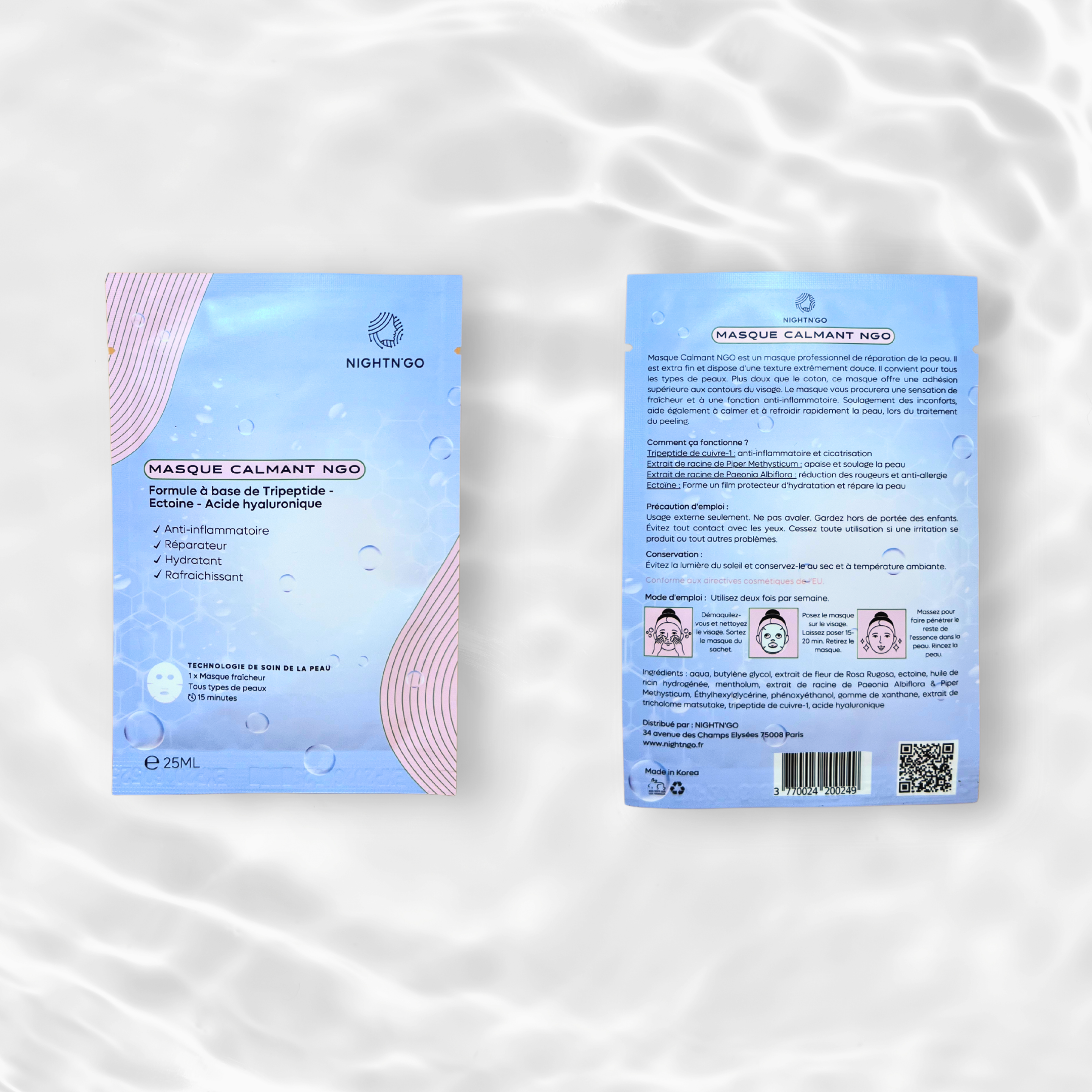 Masque réparateur, masque apaisant, masque hydratant, Ice masque ngo, peeling au algue, peeling naturel, peeling zena, peeling nightngo, masque cicatrisant, gel creme hydratante répératrice