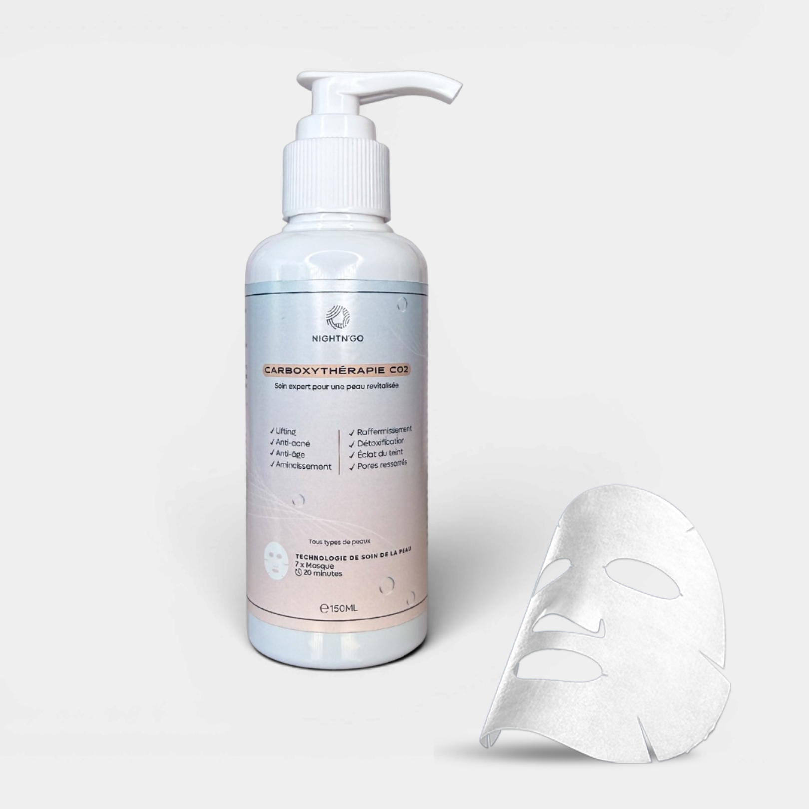 Masque de carboxythérapie, masque carboxy, masque carboxy CO2, Masque CO2,
Soin visage innovant
Oxygénation cellulaire
Microcirculation
Peaux acnéiques
Réduction des boutons
Pores resserrés
Teint uniforme
Régénération cutanée
Taches pigmentaires
Effet Bohr
Peau éclatante
Anti-âge
Hydratation profonde
Soin dermo-cosmétique
Masque de Carboxythérapie CO₂, soin visage innovant. Stimule l’oxygénation cellulaire, améliore la microcirculation et réduit les imperfections cutanées. Idéal pour réduire les boutons
