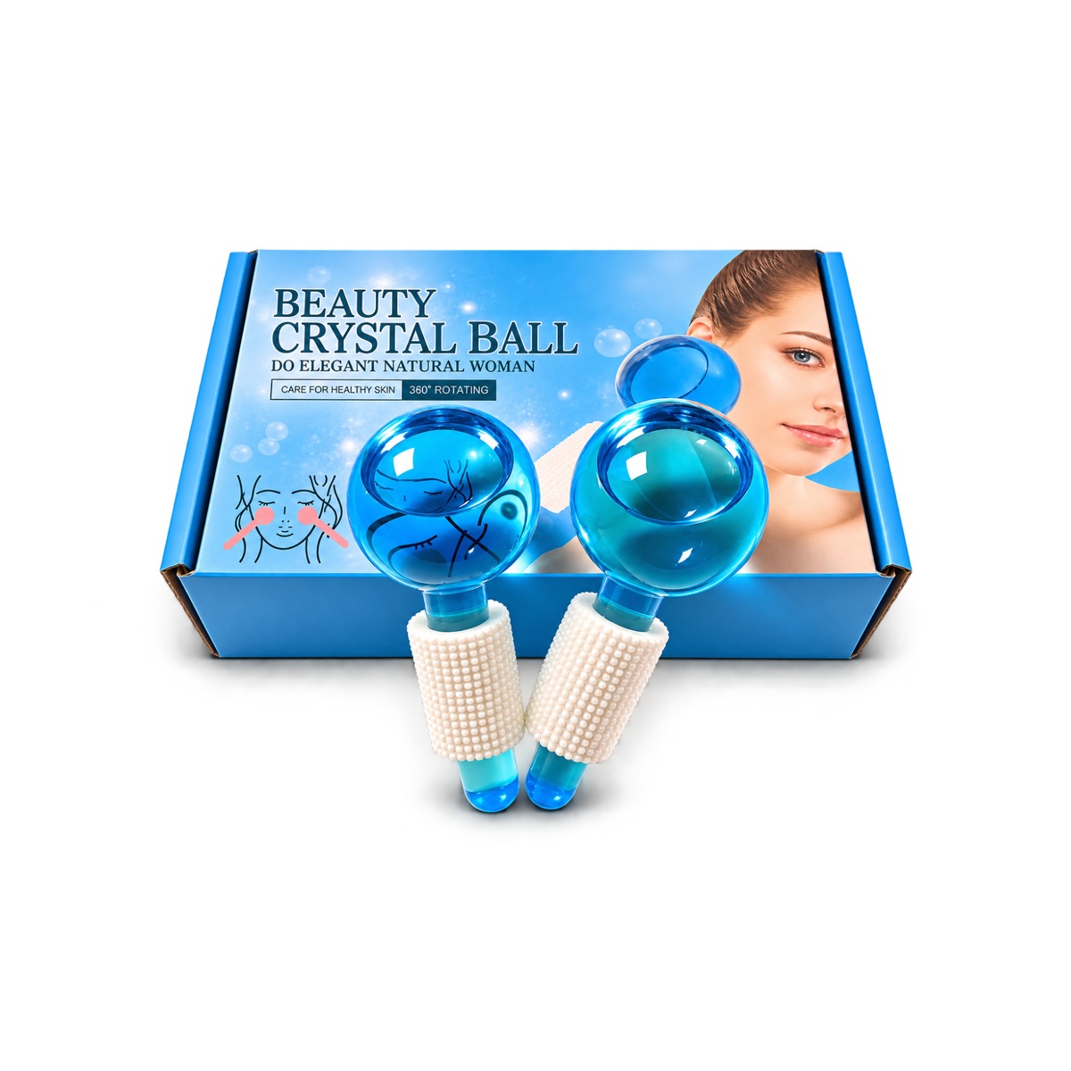 Globes de Massage Thermiques pour le Visage – Harmonie du Chaud et du Froid, rouleau de massage rond boule froid pour le visage